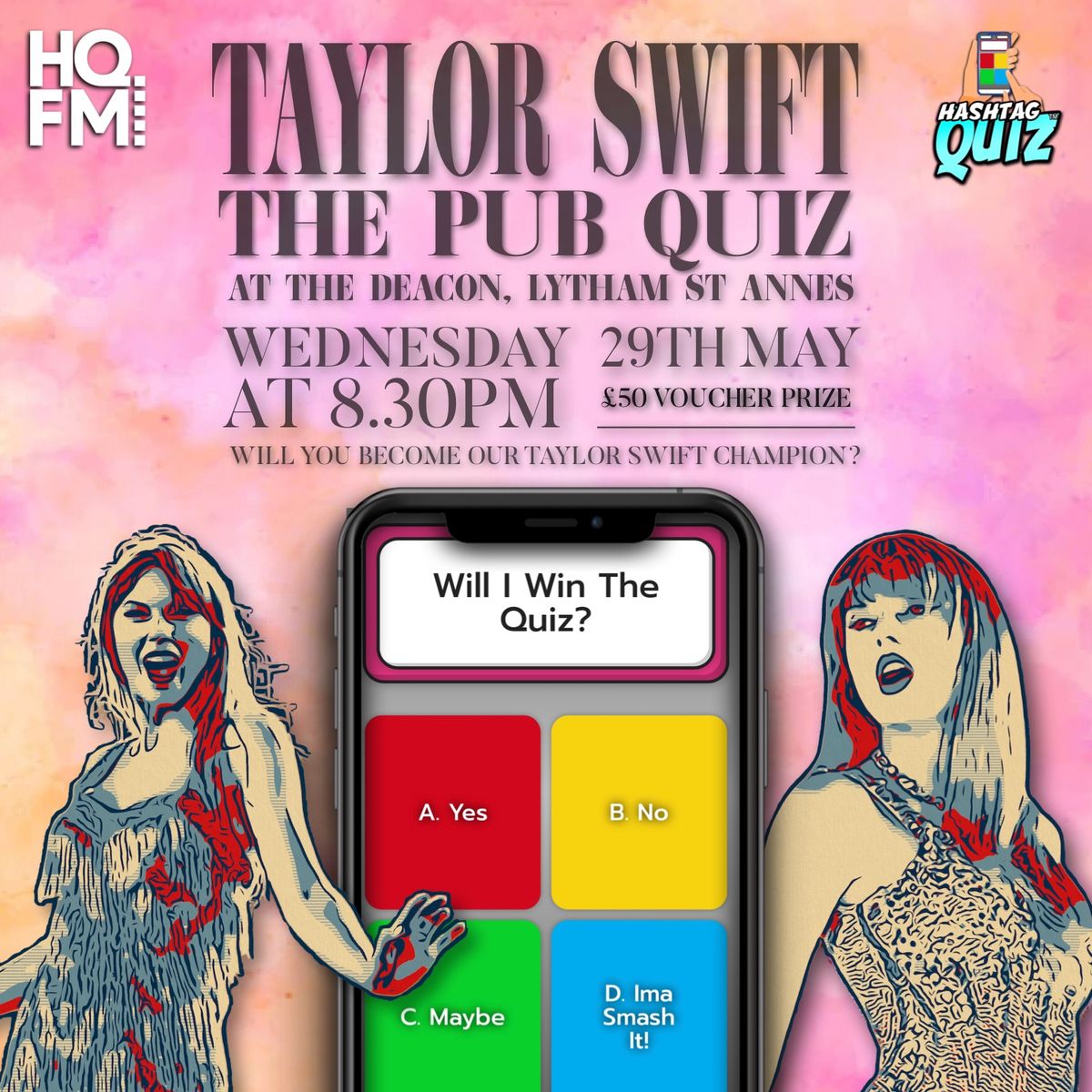 The Ultimate Taylor Swift Pub Quiz At The Deacon, Lytham St Annes