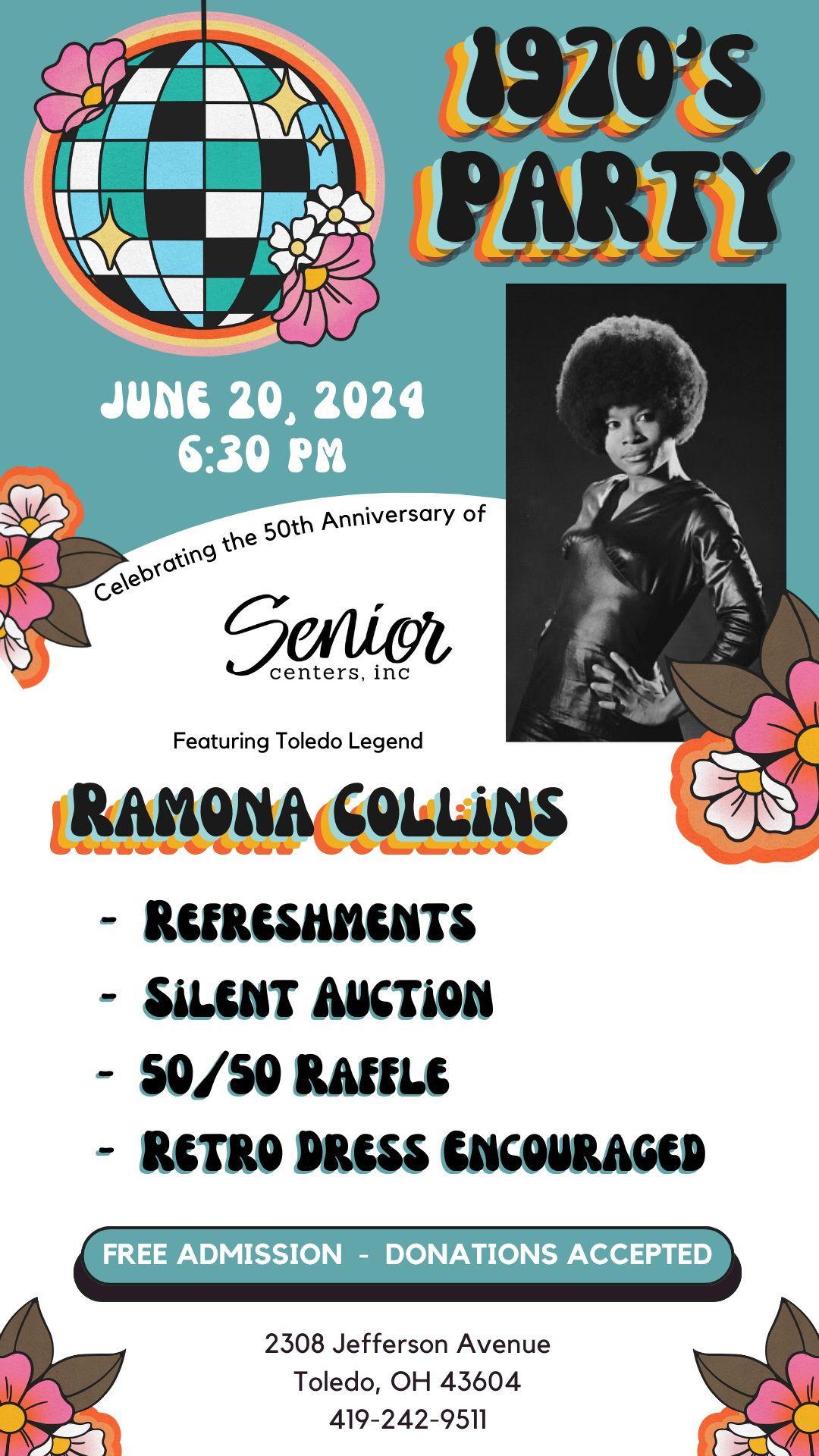 1970's Party: 50th Anniversary Celebration for Senior Centers, Inc.