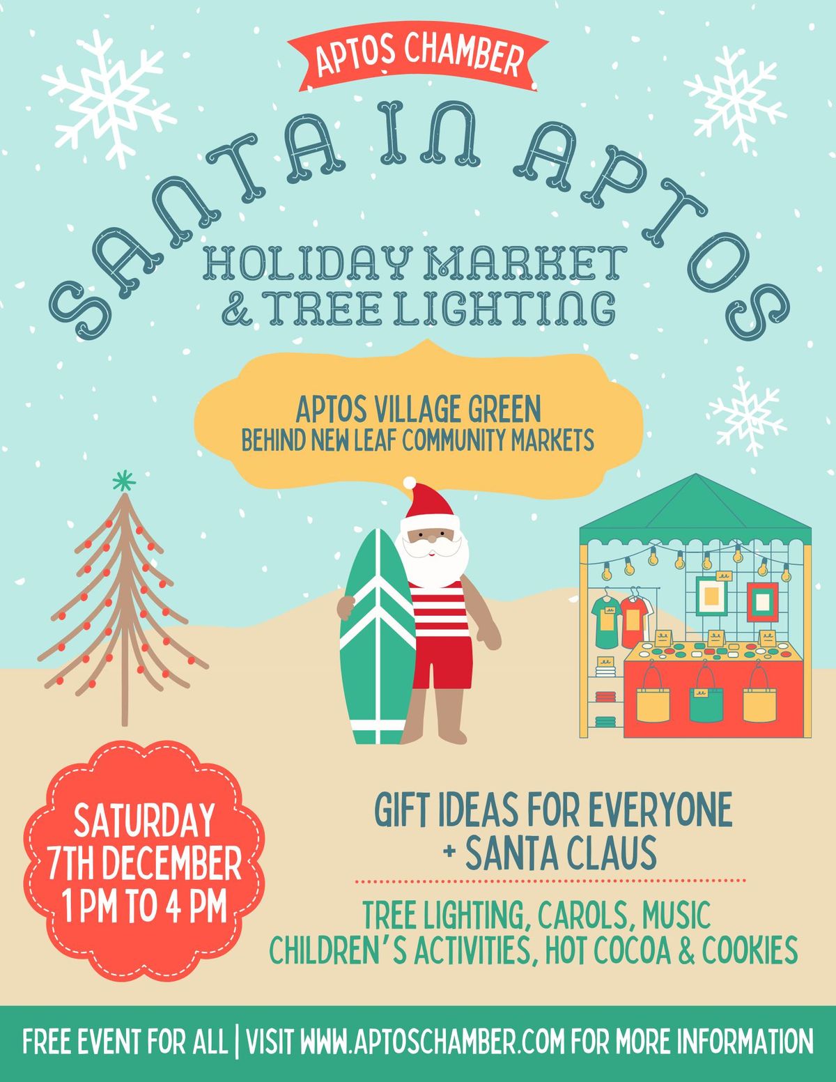 Santa in Aptos - Holiday Market and Tree Lighting 