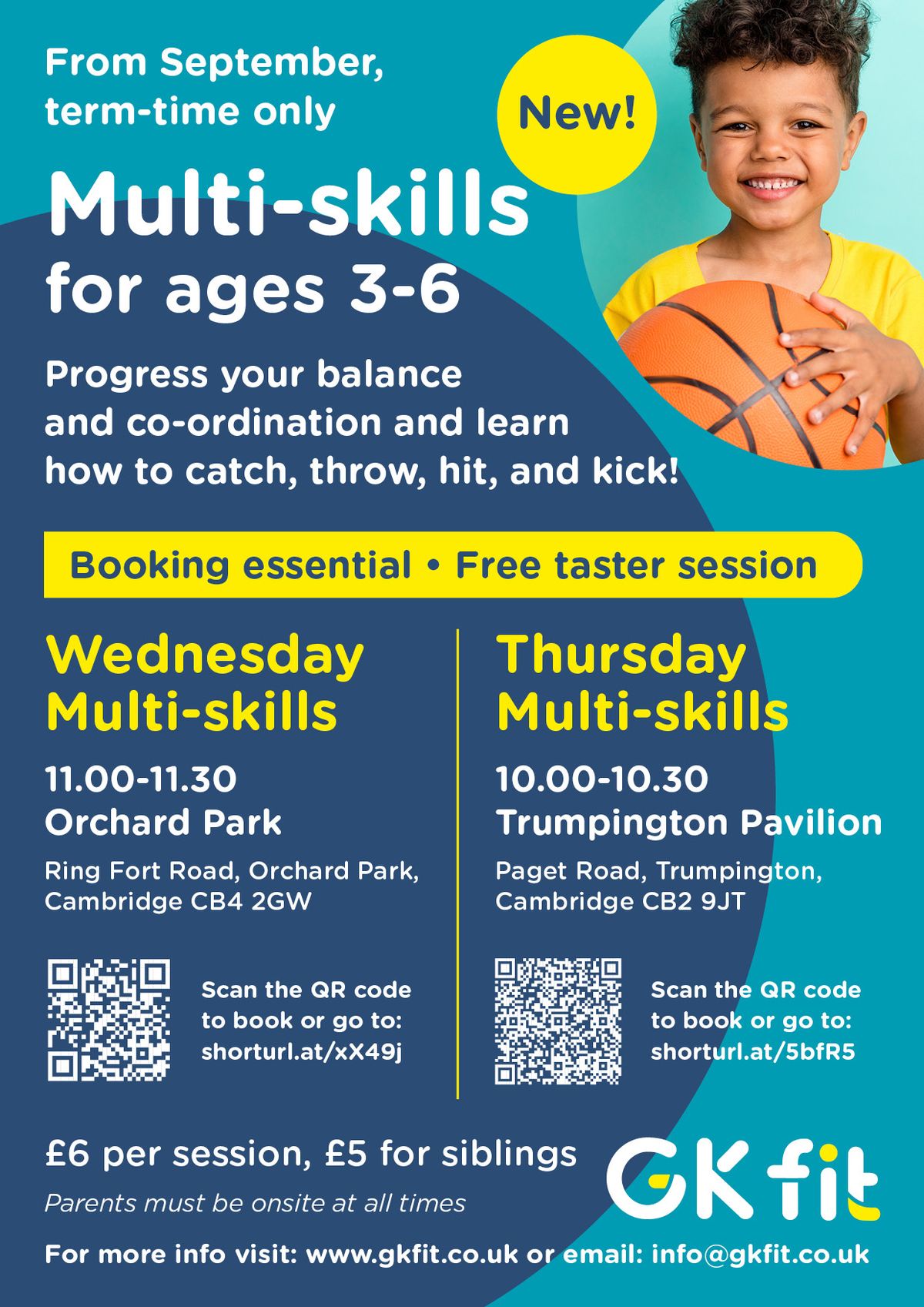 Multi-skills for ages 3-6 with GK Fit