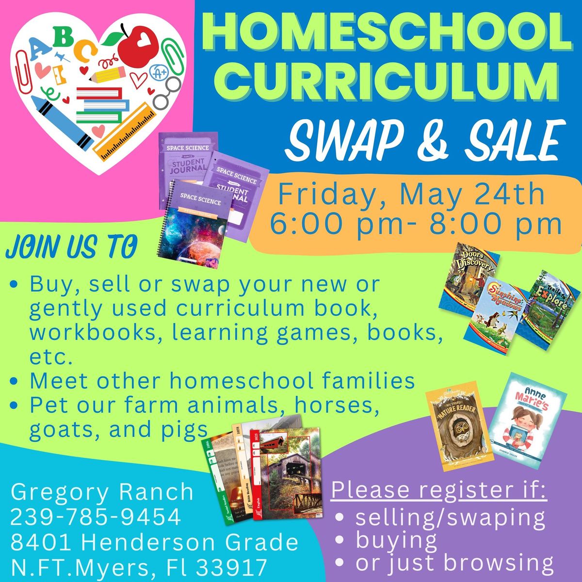 Homeschool curriculum swap & sale