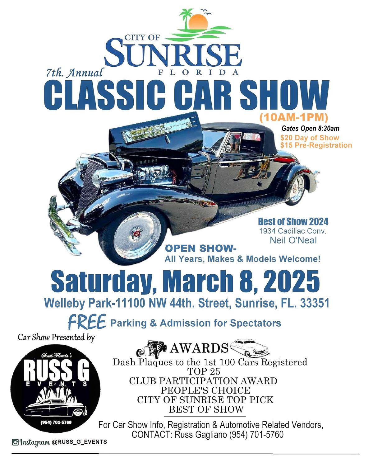 City of Sunrise 7th Annual Classic Car Show