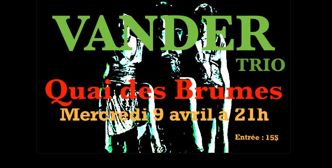 Le VANDER trio au Quai des brumes