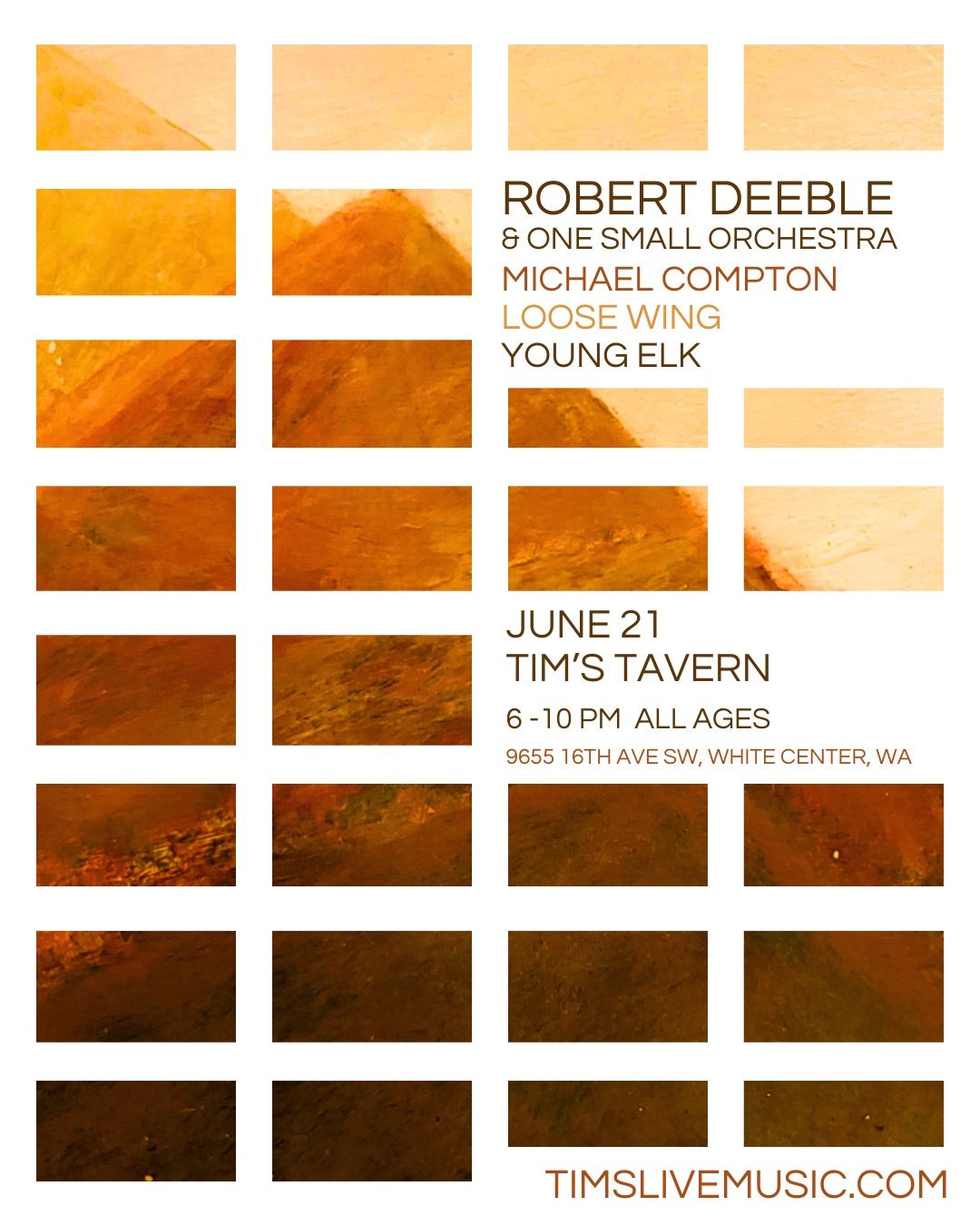 Young Elk \/\/ Loose Wing \/\/ Robert Deeble & One Small Orchestra \/\/ Michael Compton +