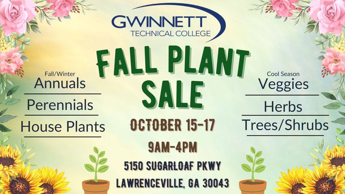 Fall Plant Sale at Gwinnett Technical College