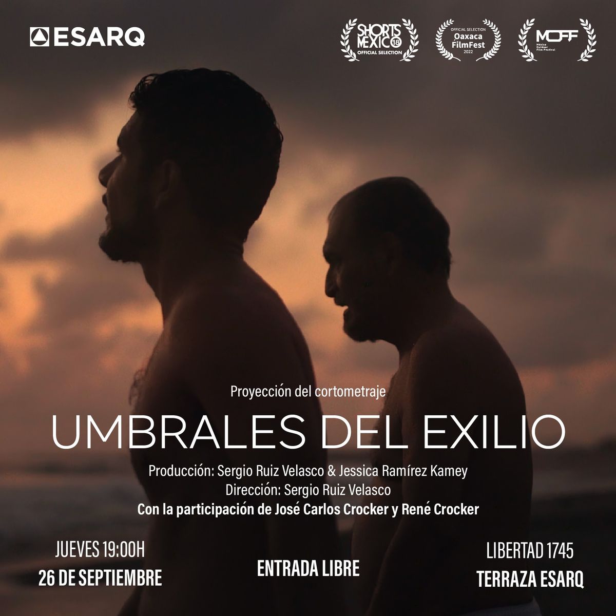 Proyecci\u00f3n del cortometraje ? | "Umbrales del Exilio"