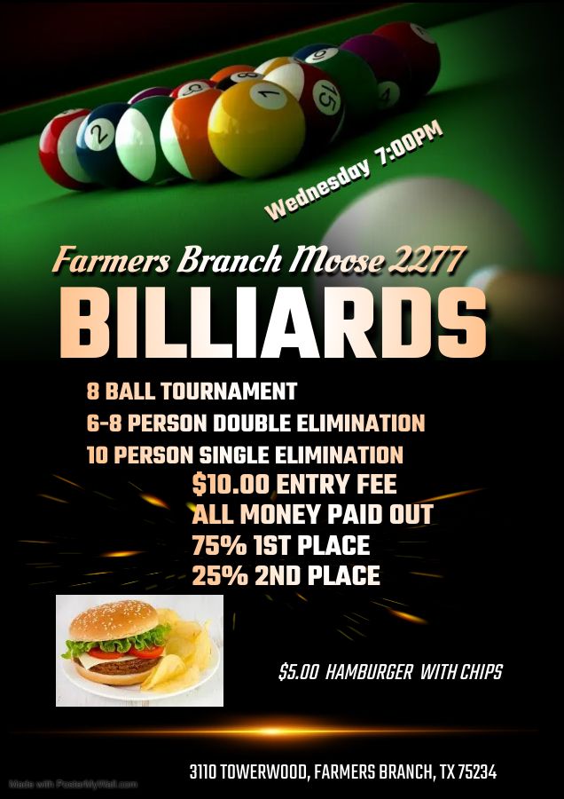 8 Ball tournnament