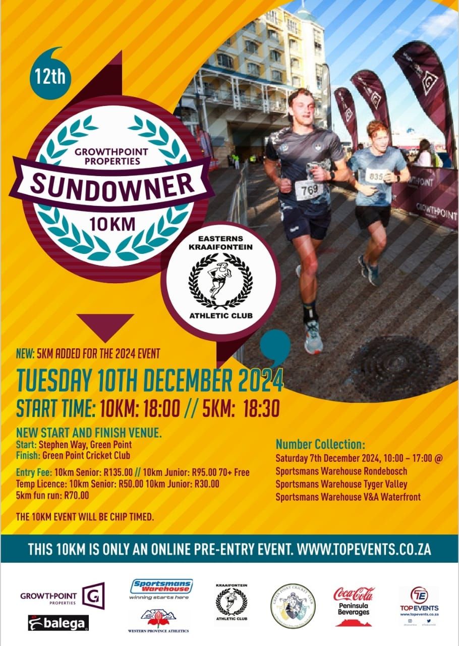 Growthpoint Properties Sundowner 10km Run & Walk and New 5km Fun Run