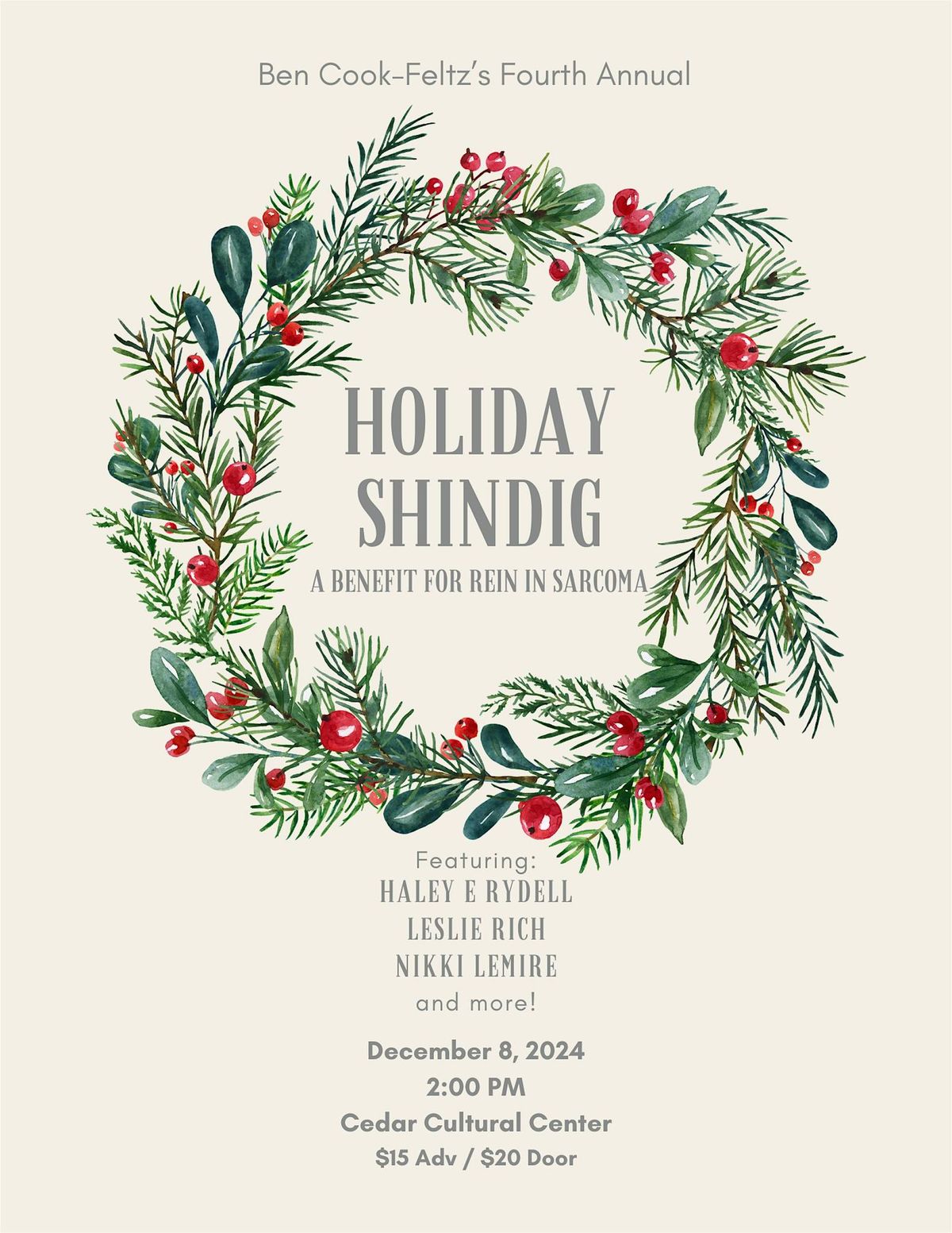 BEN COOK-FELTZ's 4TH ANNUAL HOLIDAY SHINDIG!