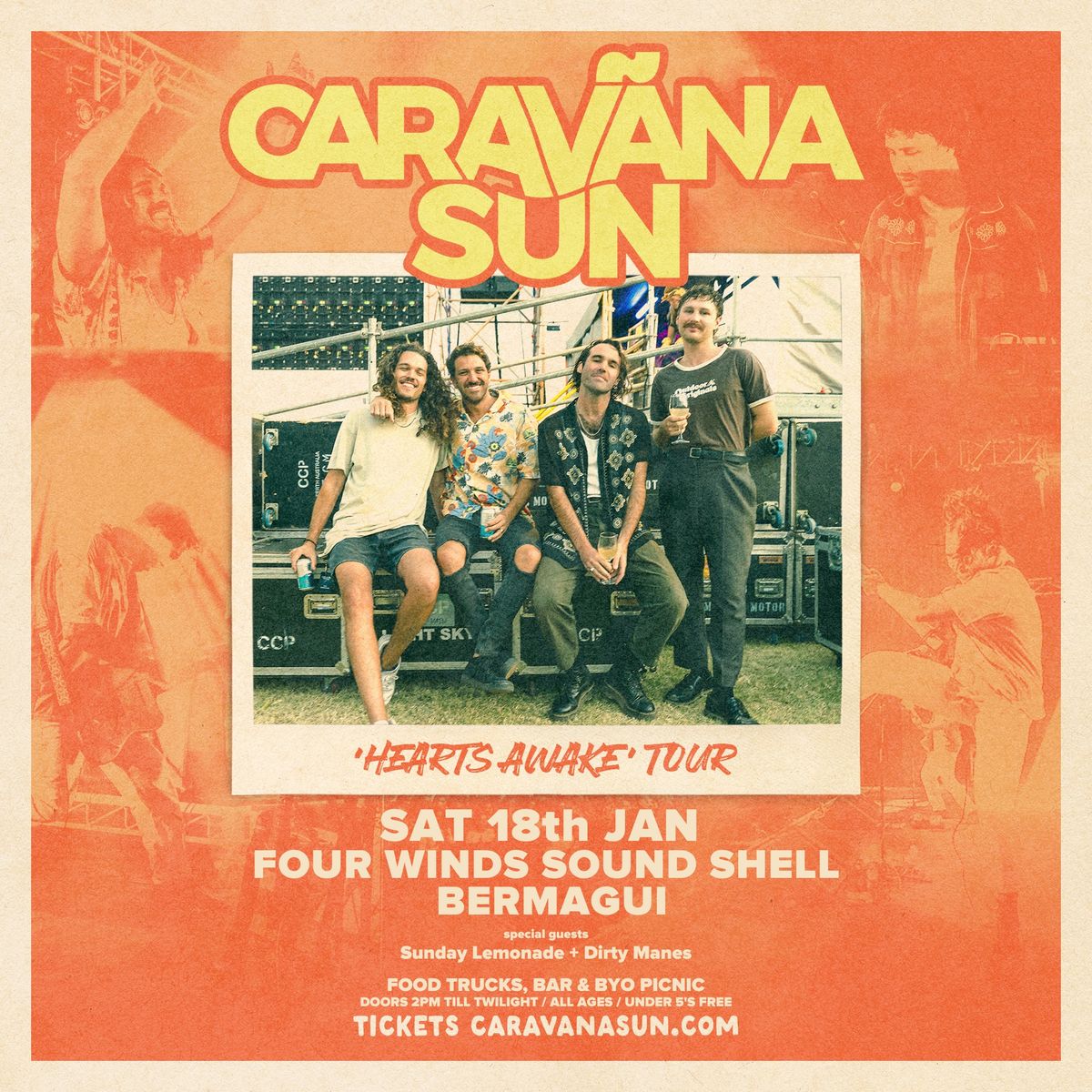 Carav\u00e3na Sun at Four Winds - Bermagui - ALL AGES + Sunday Lemonade + The Dirty Manes