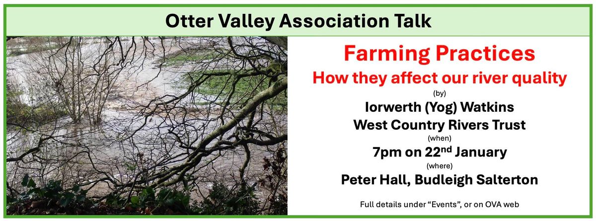 OVA Talk:  Farming Practices - how they affect our river quality