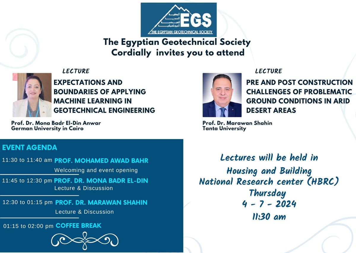 Join Us at the Egyptian Geotechnical Society Event!