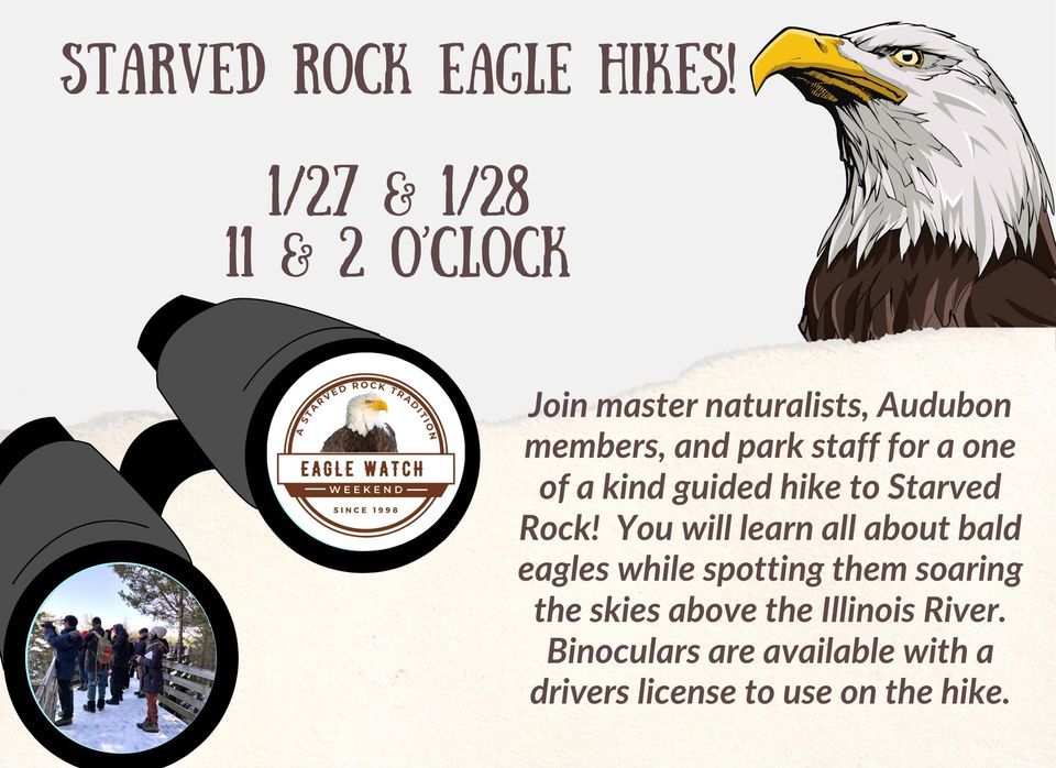 Hikes are now full!  Guided Eagle Viewing Hikes-Starved Rock State Park Visitor Center