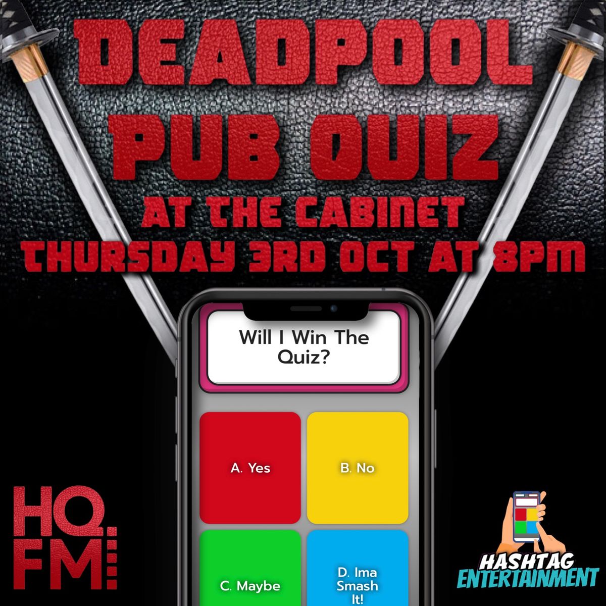 The Ultimate Deadpool Pub Quiz At The Cabinet, Atherton