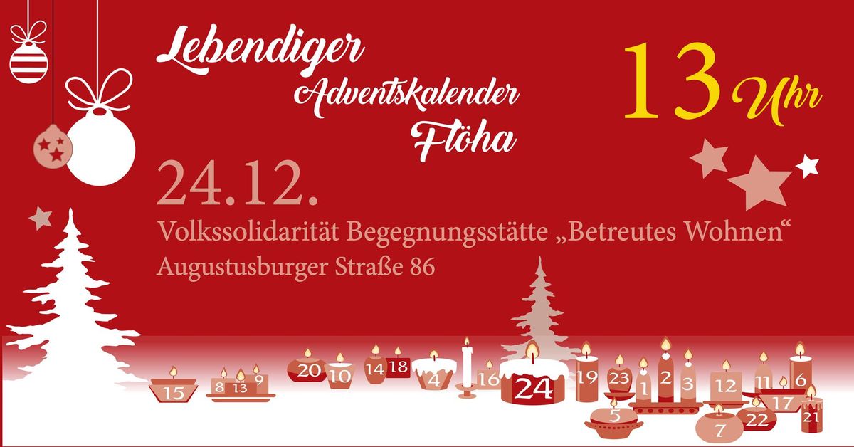 T\u00fcrchen 24 | Volkssolidarit\u00e4t Begegnungsst\u00e4tte Betreutes Wohnen | Lebendiger Adventskalender Fl\u00f6ha