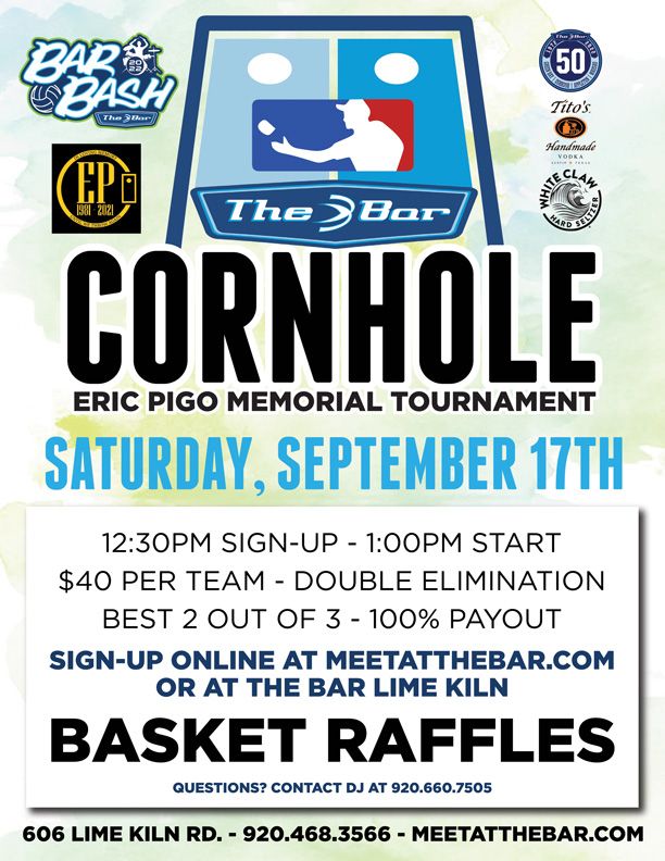 Bar Bash & Eric Pigo Memorial Cornhole Tournament