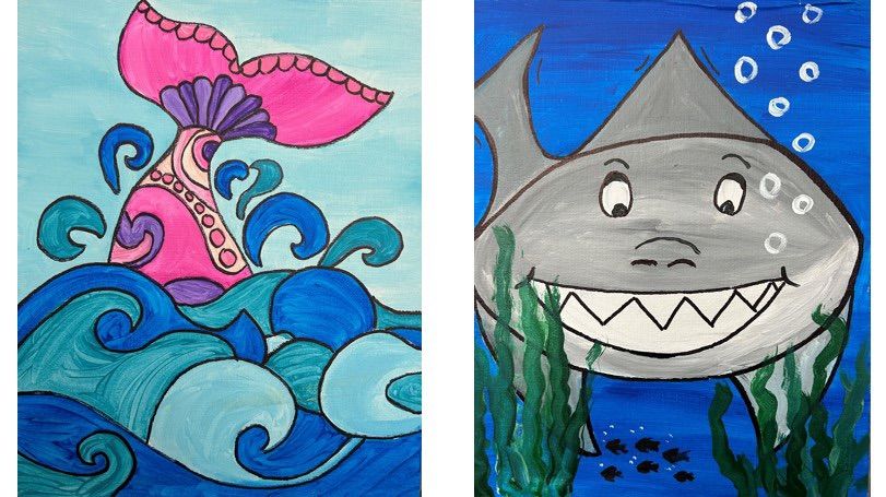 Kids Art-Mermaid & Shark