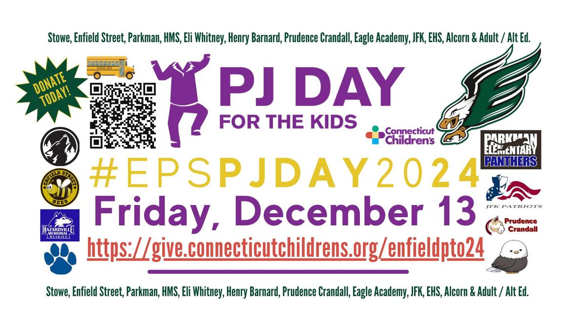 EnfieldPTO & Enfield Public Schools #TeamENFIELD PJ Day for Connecticut Children's - Friday, Dec 13