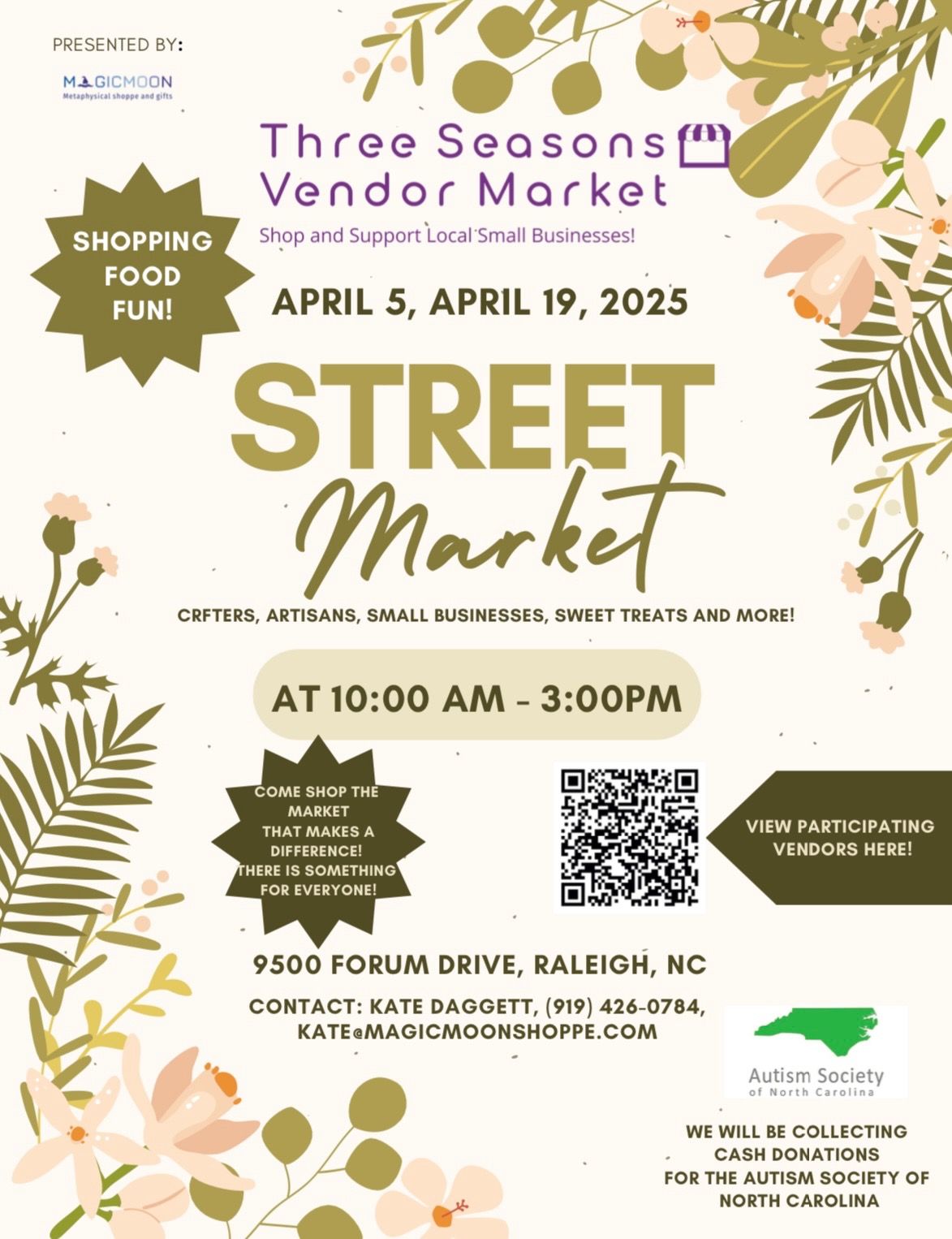 Three Seasons Vendor Market- Autism Society of NC Fundraiser