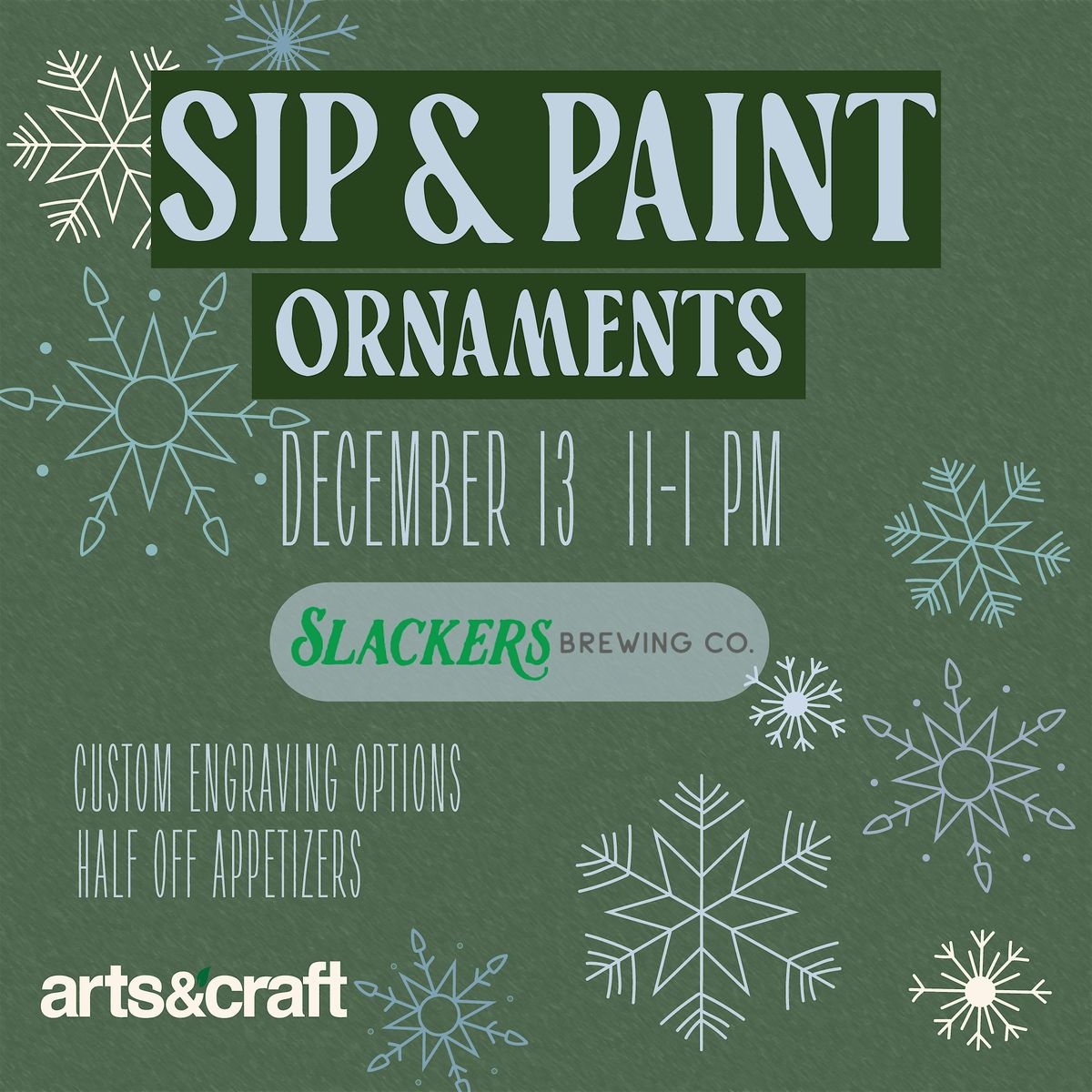 Sip and Paint at Slackers Brewing