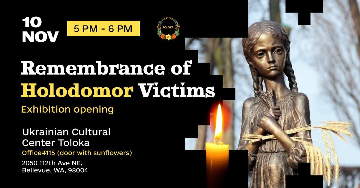 Remembrance of Holodomor Victims exhibition opening