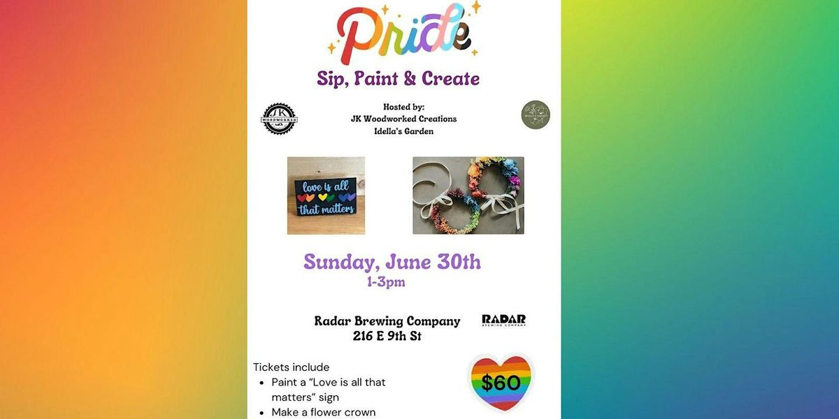 Pride Sip, Paint & Create at Radar Brewing