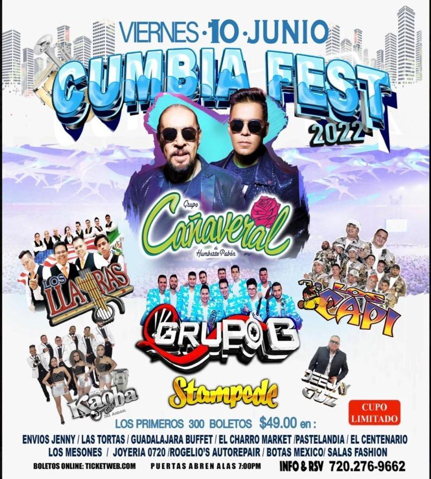 Cumbia Fest 2022, El Stampede De Aurora, 10 June to 11 June