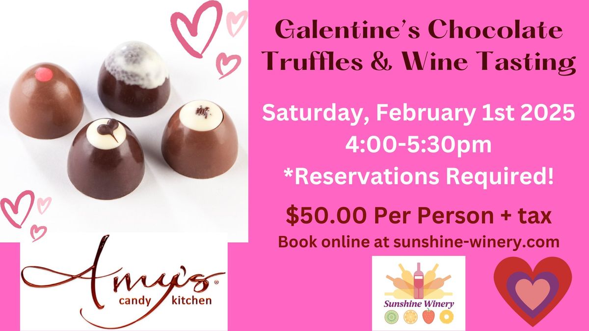 Galentine's Chocolate Truffles and Wine Tasting