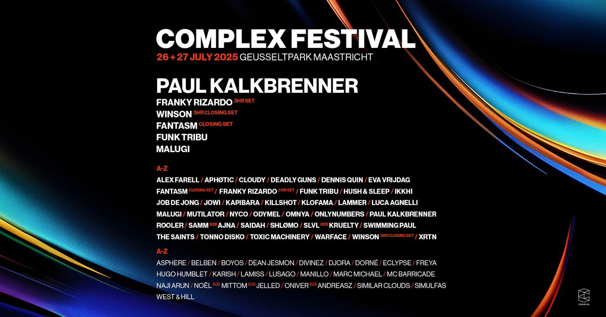 Complex Festival 2025 with Paul Kalkbrenner & many more!