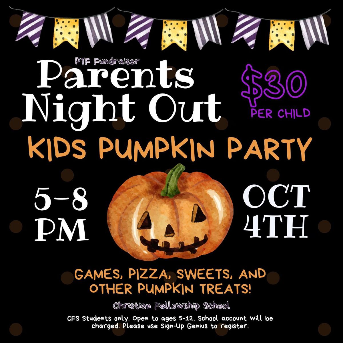 Parents Night Out - Kids Pumpkin Party