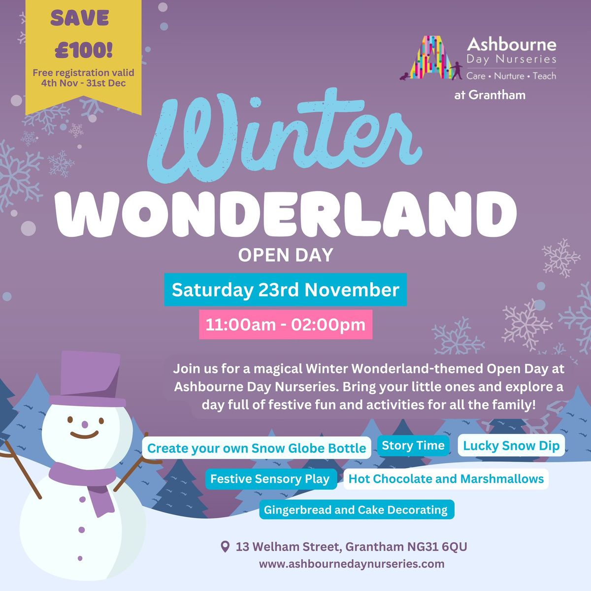 Winter wonderland open day