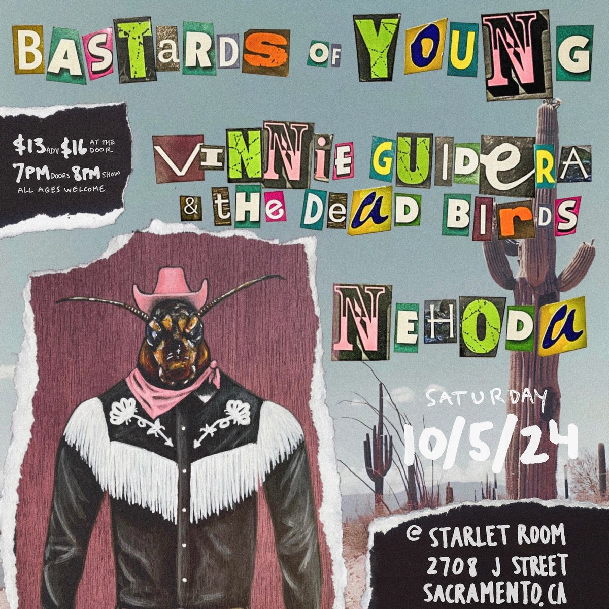 Bastards of Young and Vinnie Guidera & the Dead Birds at The Starlet Room with Nehoda