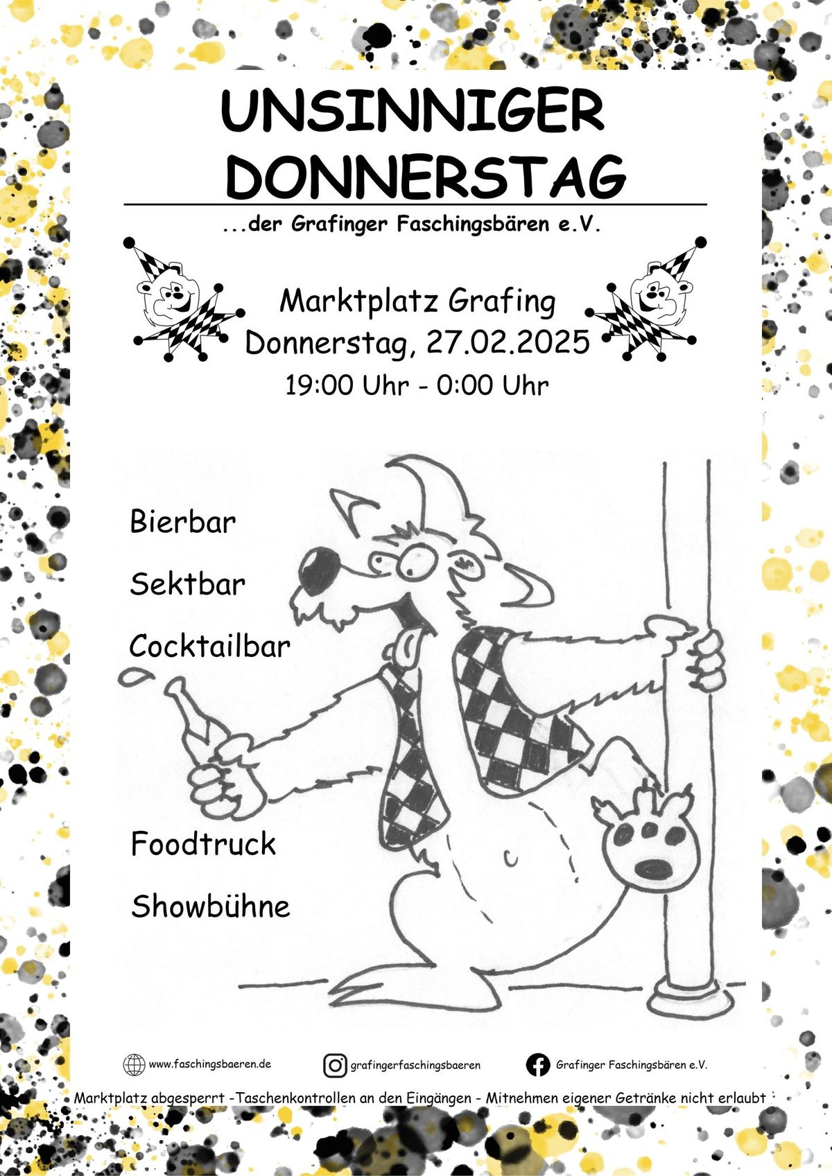 Unsinniger Donnerstag der Grafinger Faschingsb\u00e4ren