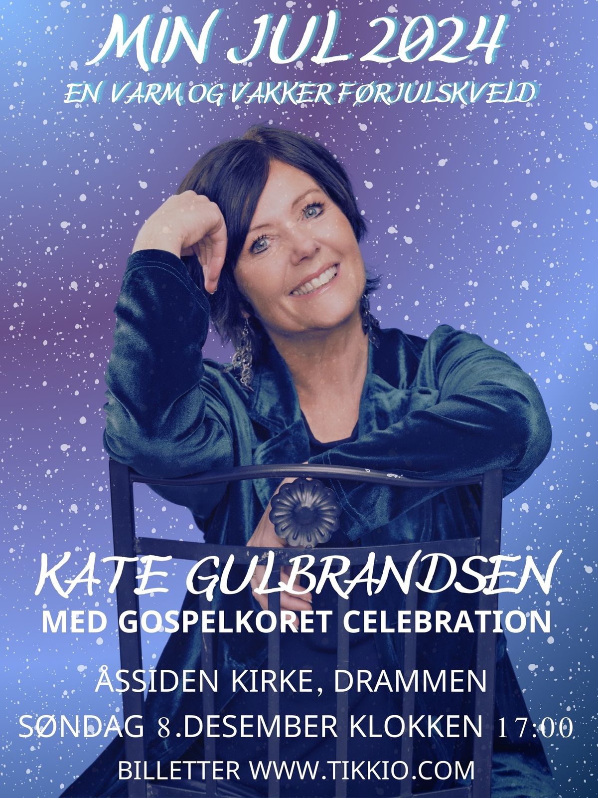 Kate Gulbrandsen med gospelkoret Celebration, Min jul 2024 i \u00c5ssiden kirke