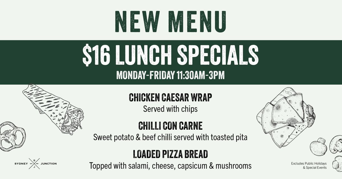 $16 Lunch Specials Monday - Tuesday \ud83c\udf2f