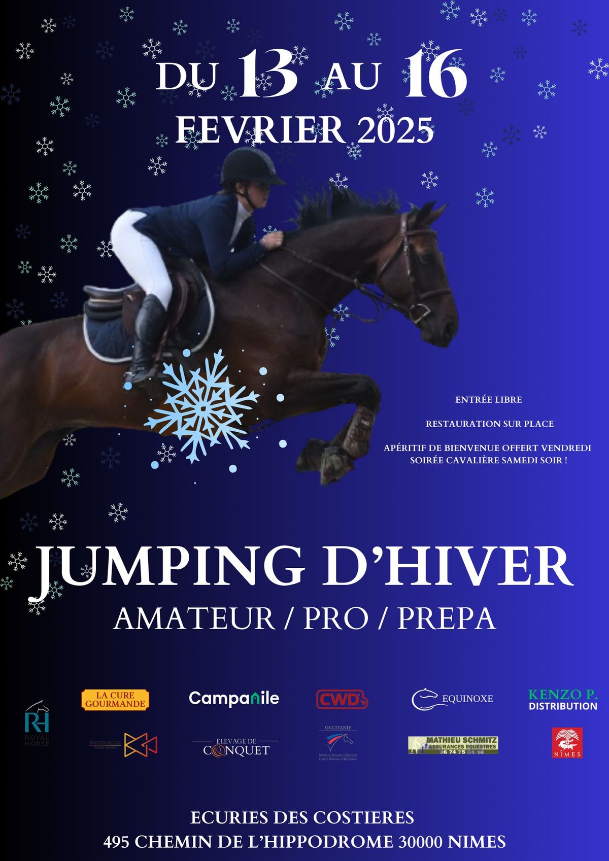 JUMPING D'HIVER DU 13 AU 16 FEVRIER 2025