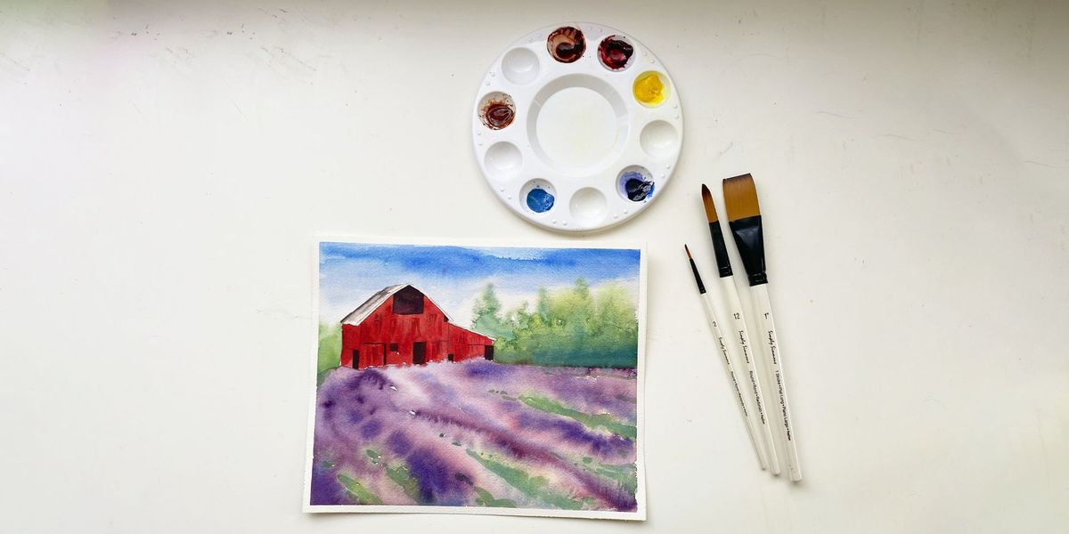 Watercolors Made Easy: Lavender Barn (Salem)