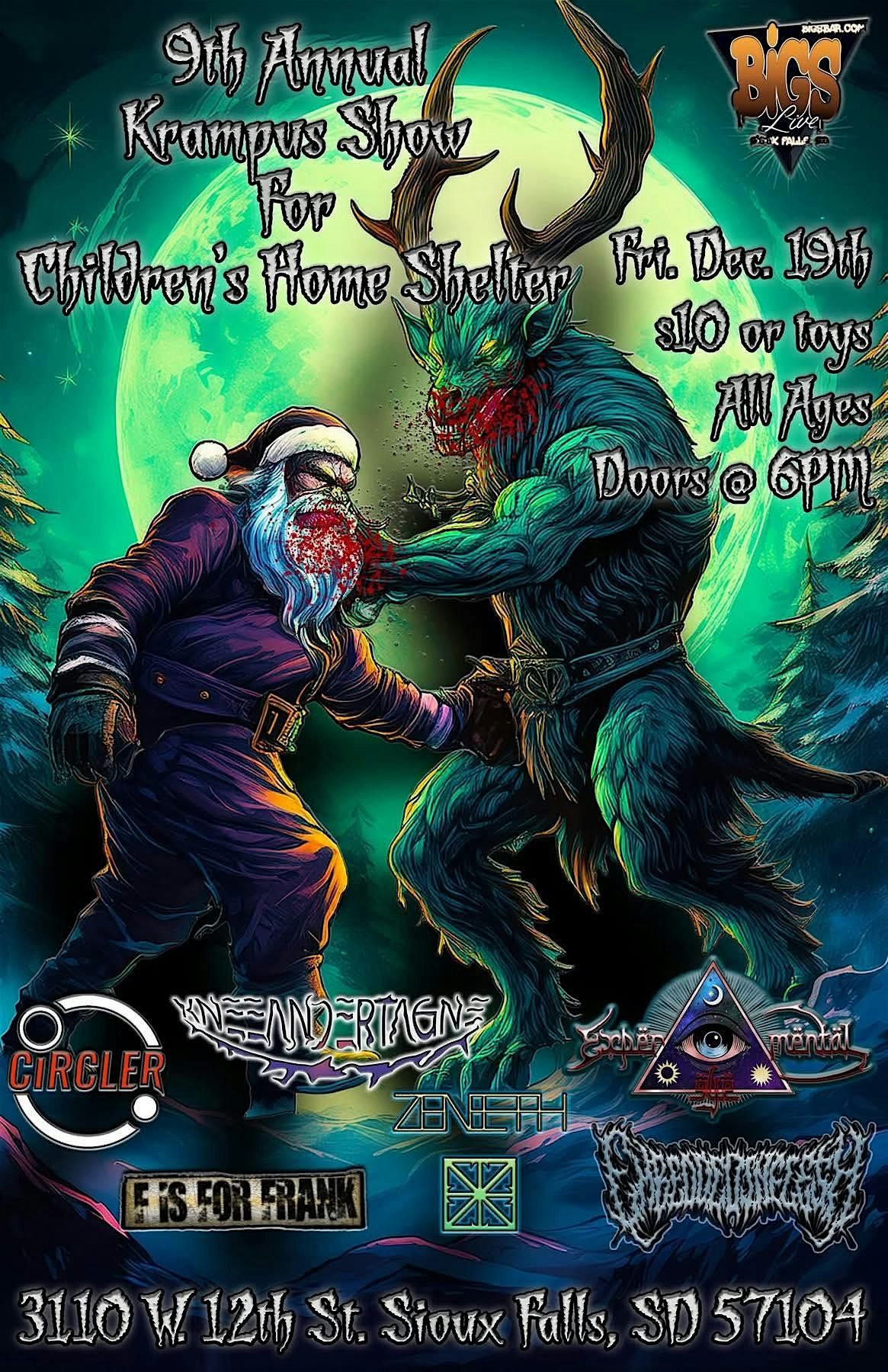 9TH ANNUAL KRAMPUS BENEFIT SHOW at Bigs Bar Live