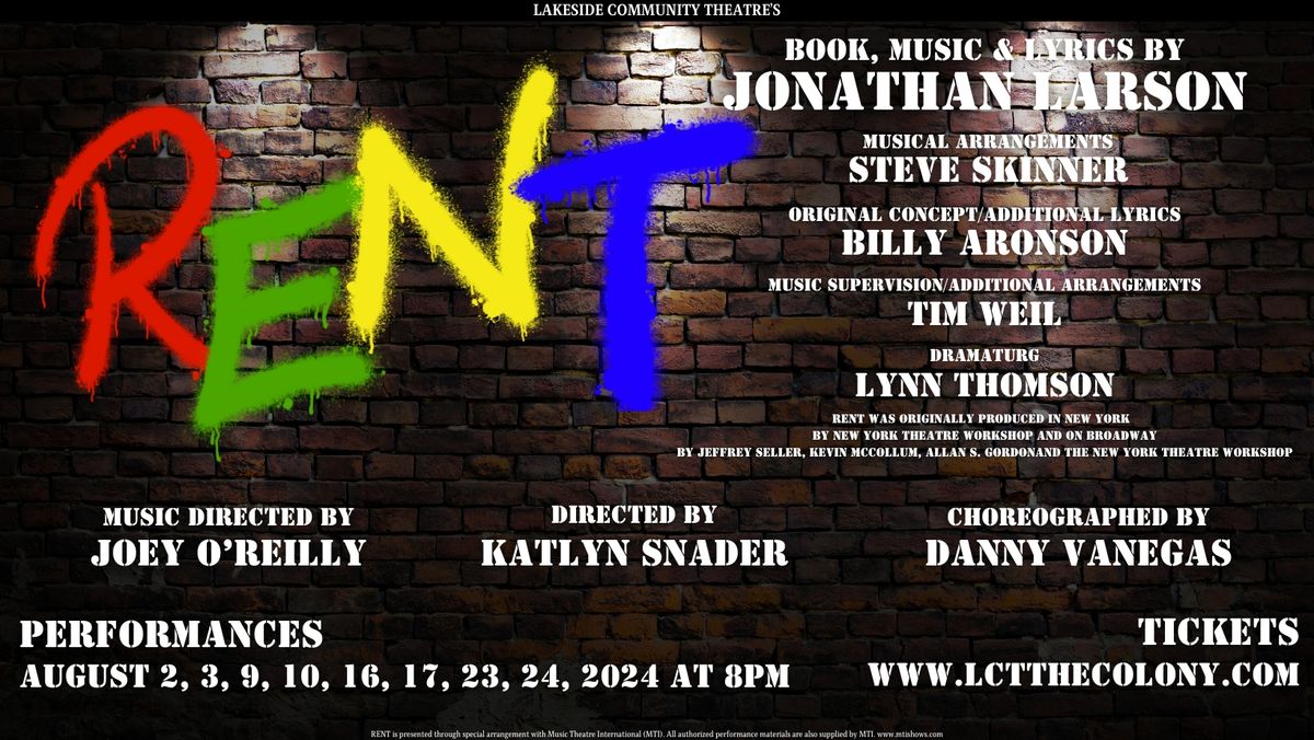 LCT's RENT Auditions