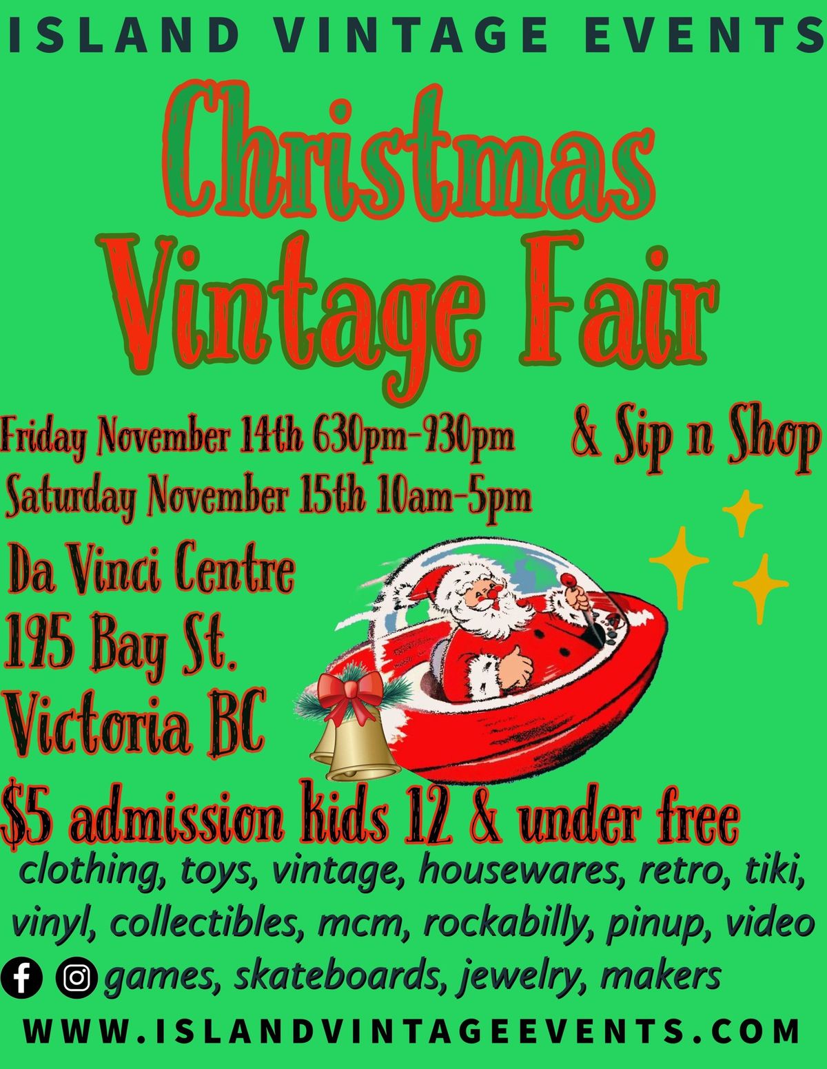 Christmas Holiday Vintage Fair & Sip n Shop