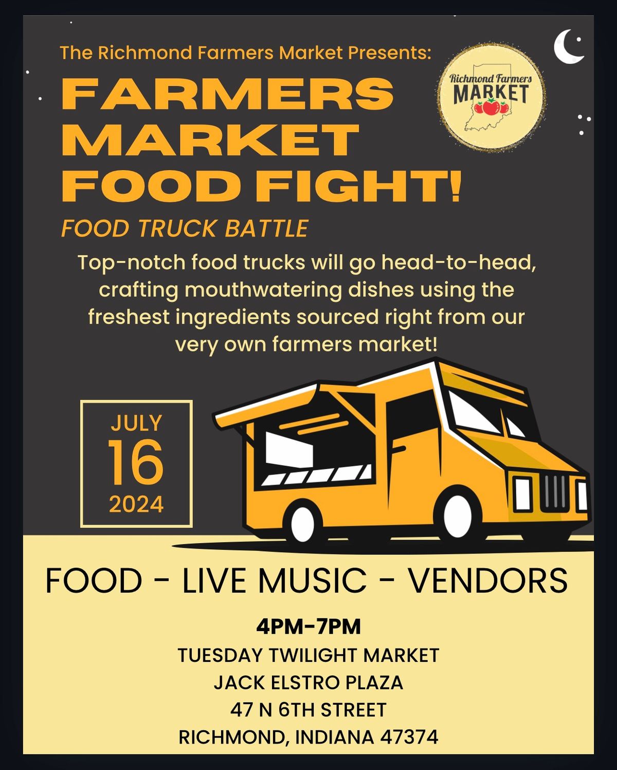 Richmond Farmers Market - TUESDAY TWILIGHT FARMERS MARKET FOOD FIGHT!