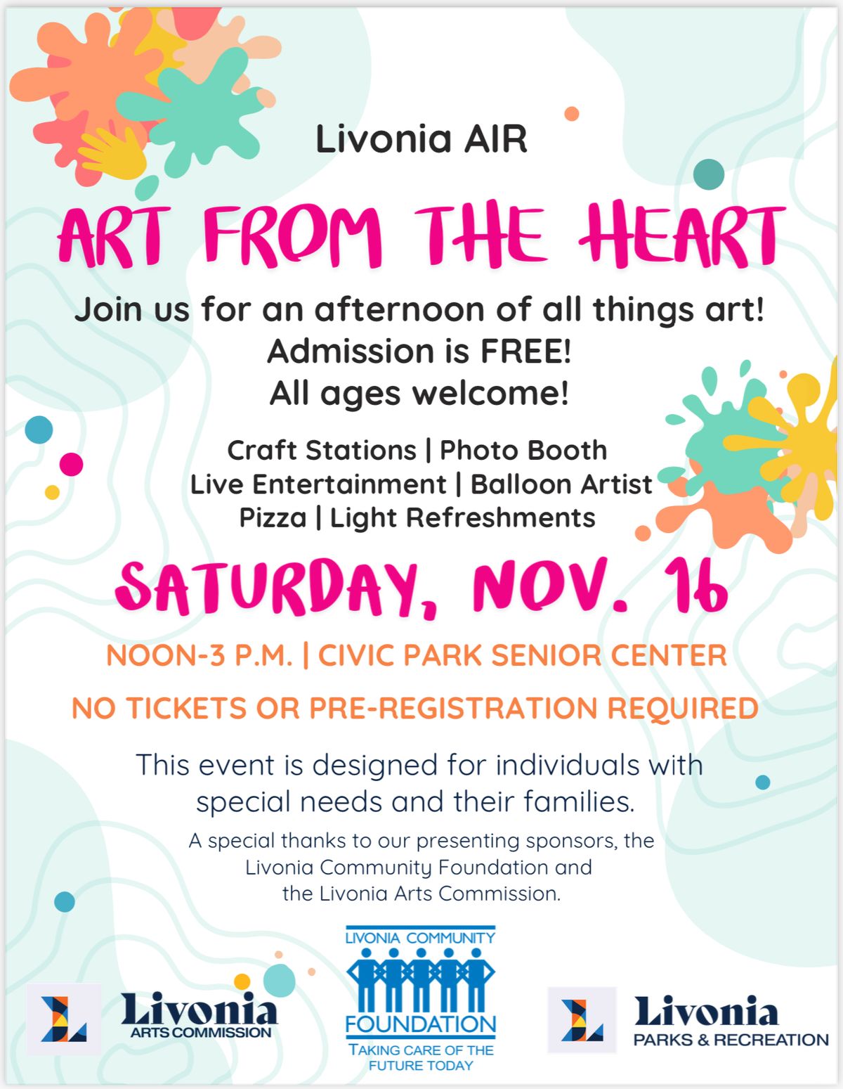 AIR Art from the Heart: Crafts and art for Individuals with special needs and their families