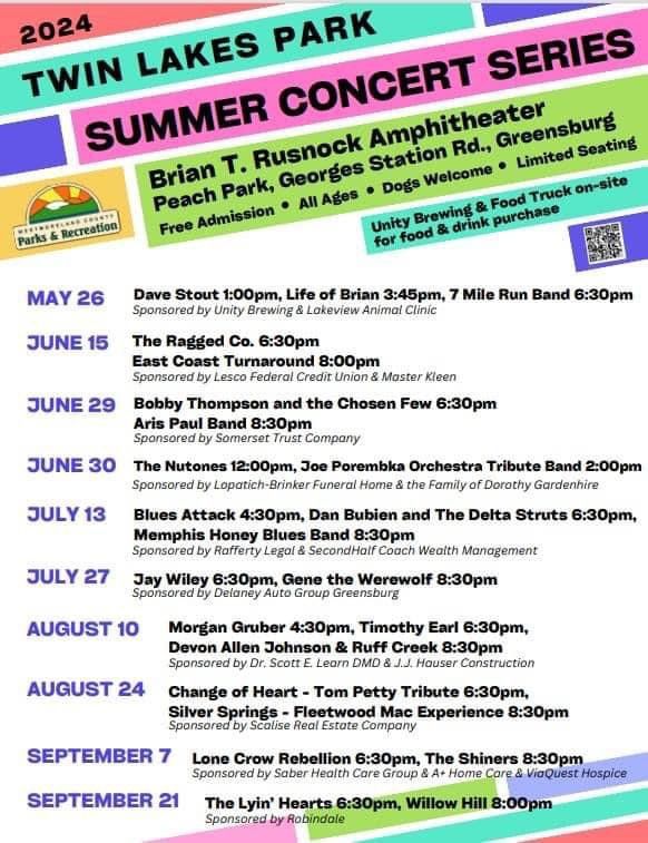 Twin Lakes Summer Concert Series Brian T. Rushnock Amphitheater