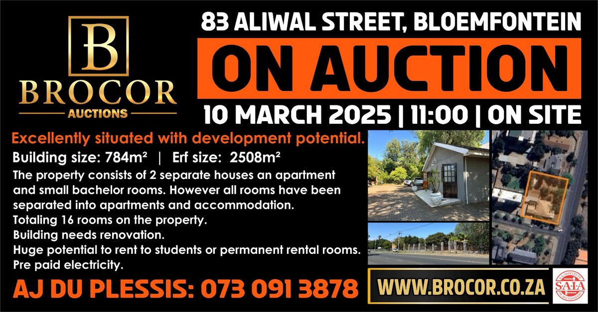 83 Aliwal Street, Bloemfontein Central on Auction