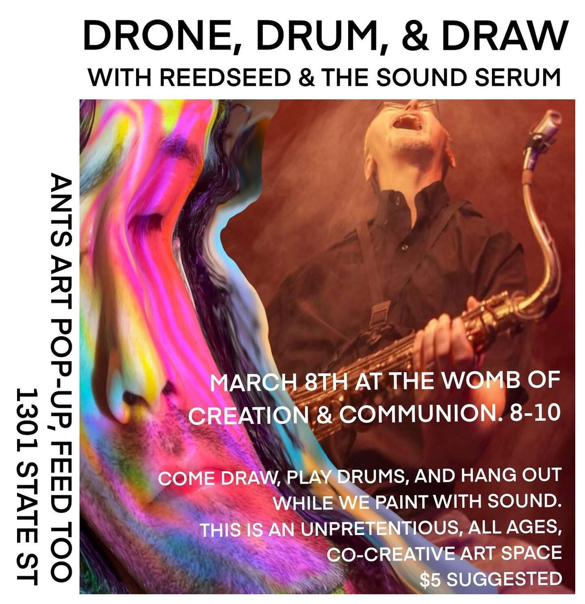 Drone, Drum & Draw with reedseed & the sound serum 