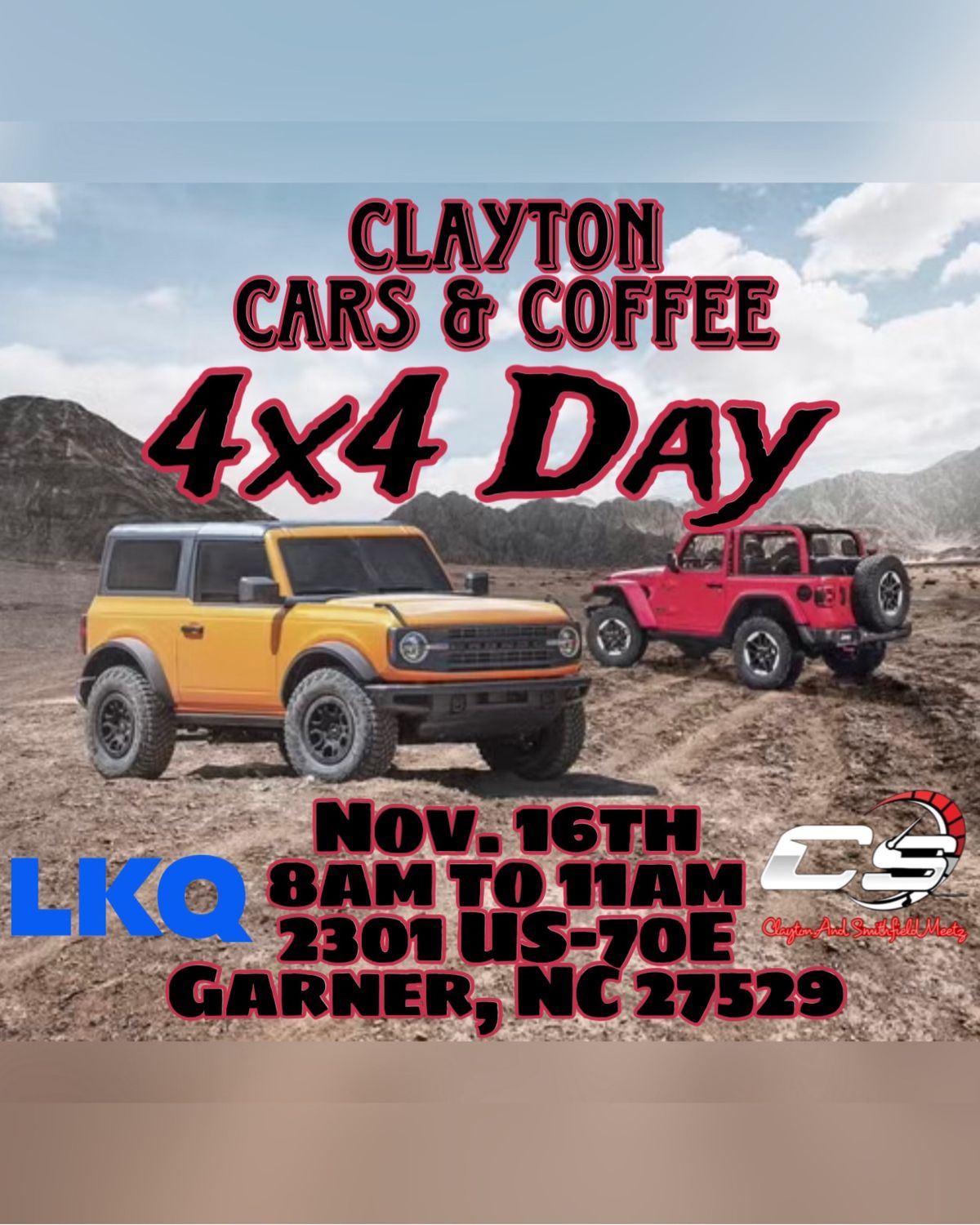 Clayton Cars and Coffee \u201c4x4 Day\u201d