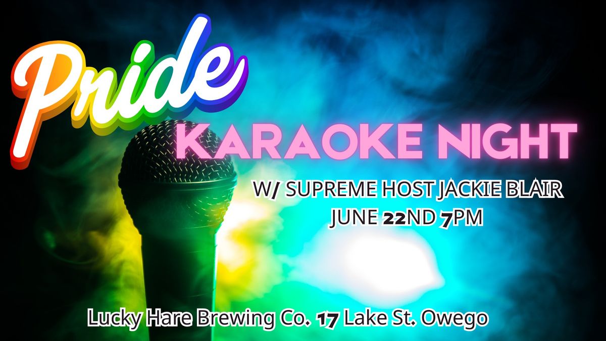Pride Karaoke Night w\/ Jackie Blair (A Fundraiser for STAP)