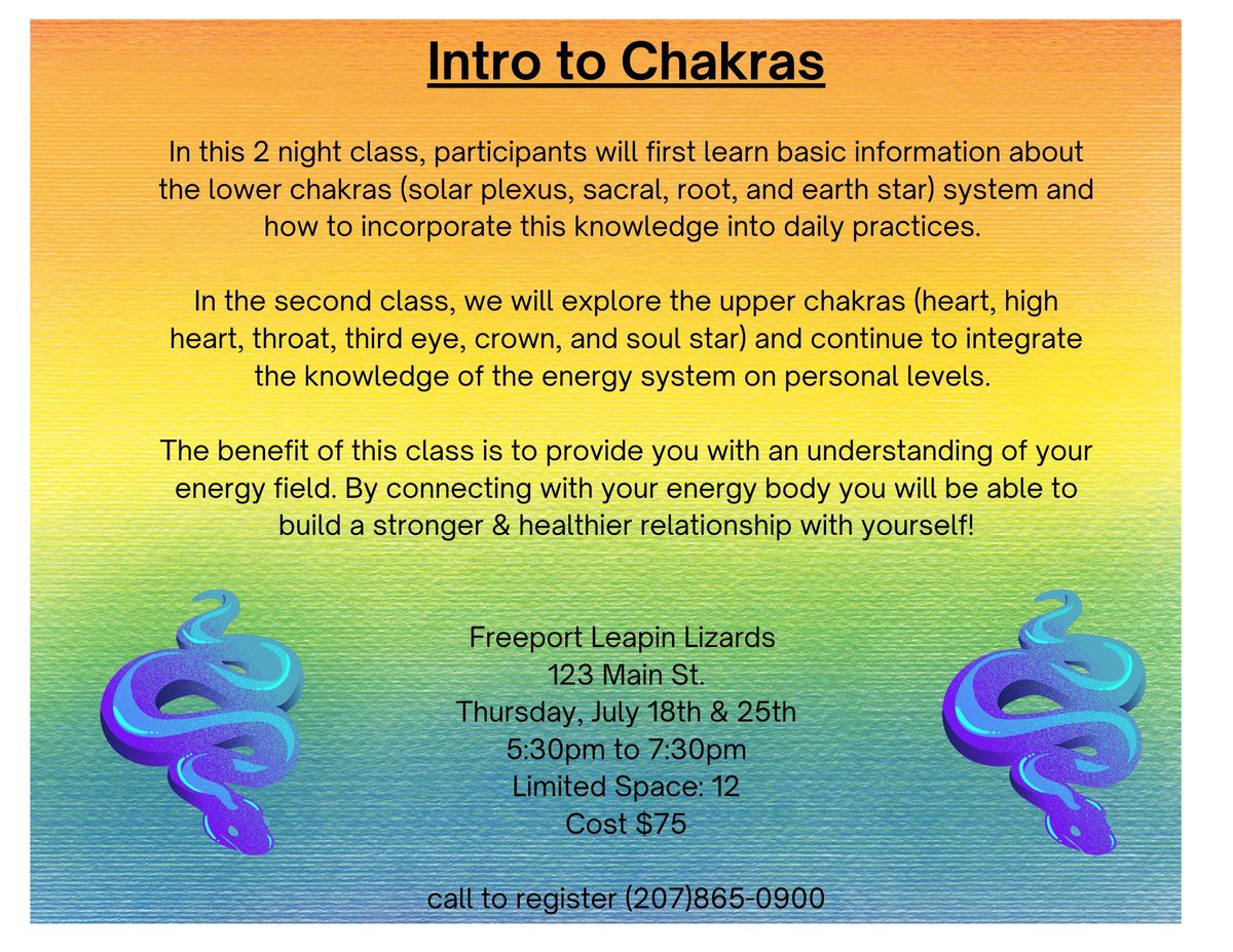 Intro to Chakras-Pam Vaillant