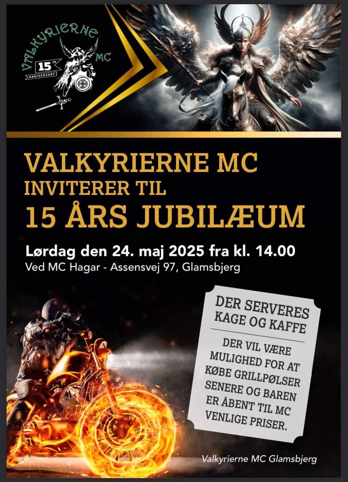 Valkyrierne MC, 15 \u00e5rs jubil\u00e6um