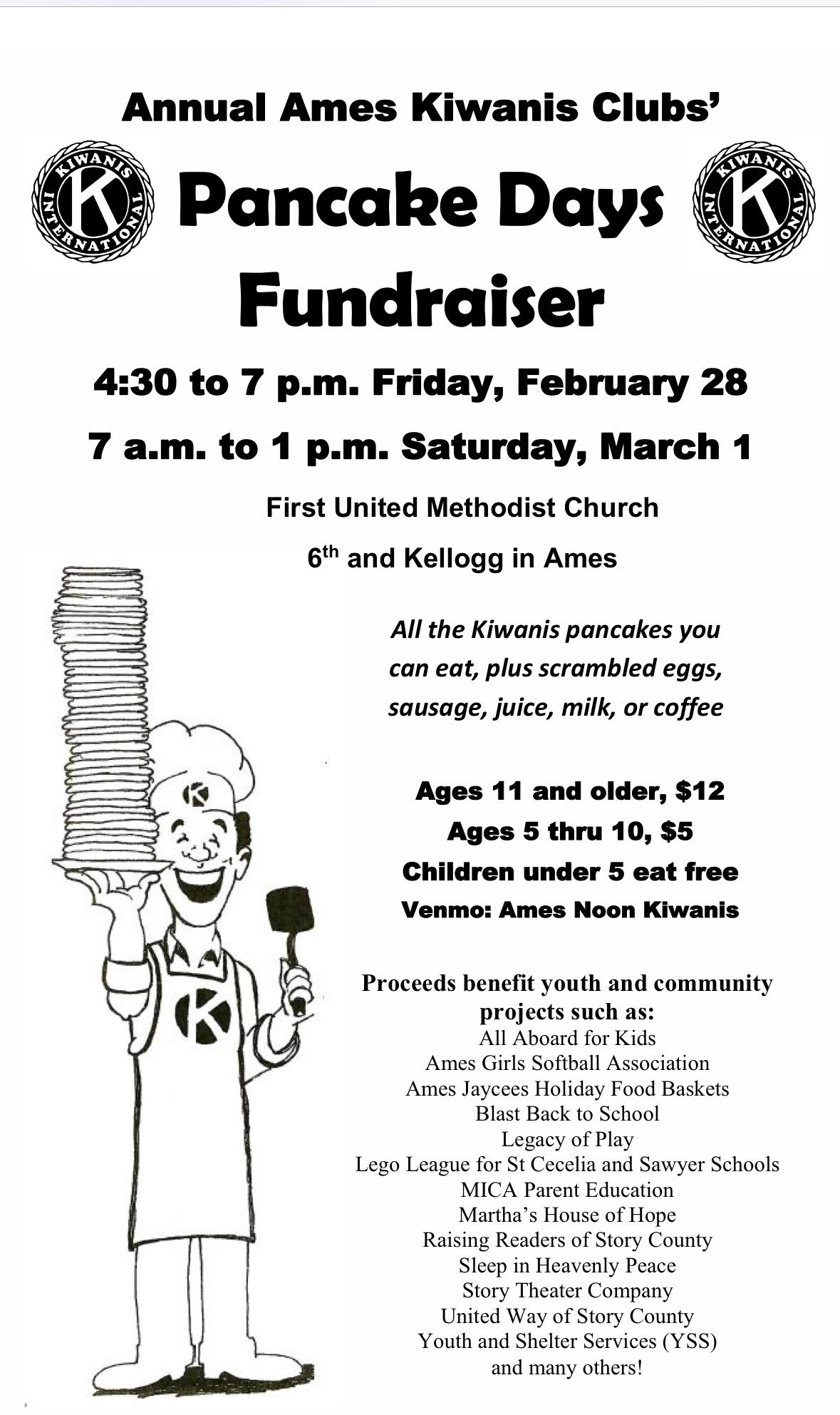 Pancake Days Fundraiser 